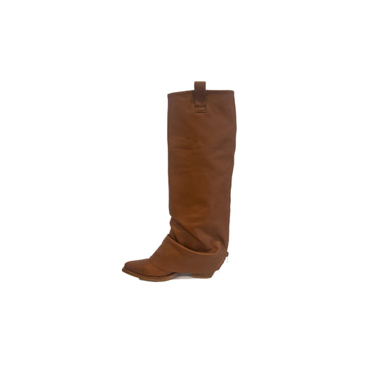 Farmerette Tall Flare Cowgirl Boots (Carmel)